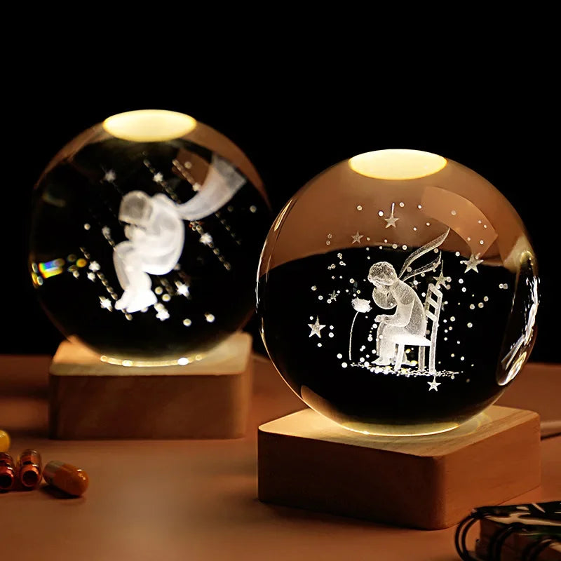3D Luminous Glass Lamps