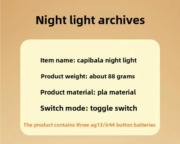 capybara silicone lamp